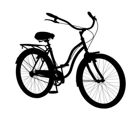 Silhouette of a new city bike.のイラスト素材