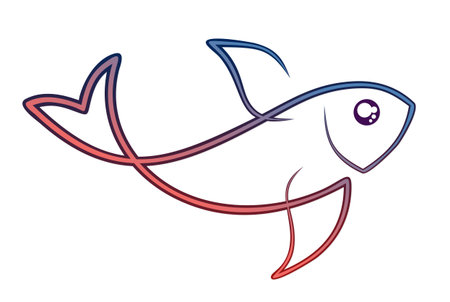 The stylized sea Fish symbol.のイラスト素材