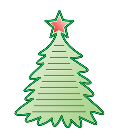 The greeting card with a new year tree.のイラスト素材