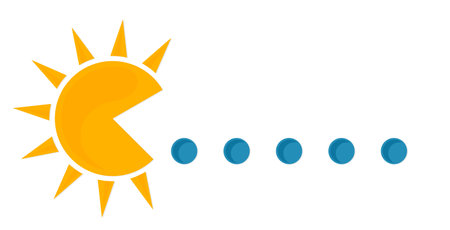 Stylized symbol of the sun and sea.のイラスト素材