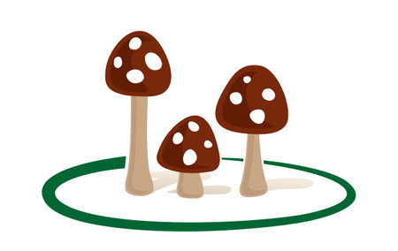 The forest mushroom stylized symbol.のイラスト素材