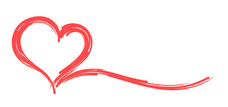 Symbol of the stylized red heart.のイラスト素材