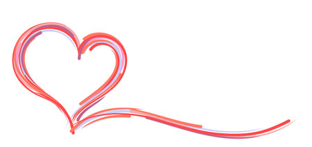 Symbol of the stylized red heart.のイラスト素材