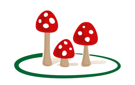 The forest mushroom stylized symbol.のイラスト素材