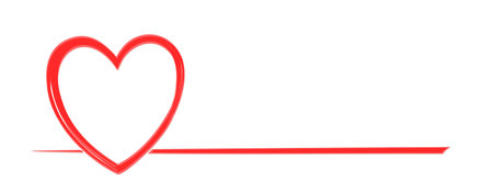 Symbol of the stylized red heart.のイラスト素材