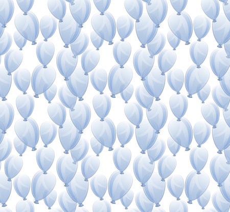 The seamless blue background with balloons.の写真素材