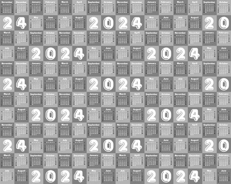 The seamless background with 2024 year calendar.のイラスト素材