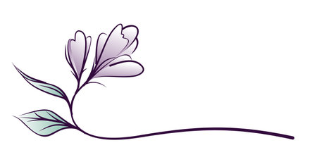 The symbol of a stylized garden flower.のイラスト素材