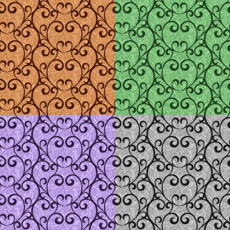 The set color seamless backgrounds with pattern.のイラスト素材