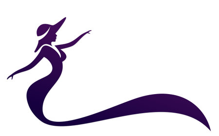 The symbol of a fashionable woman in a hat.のイラスト素材