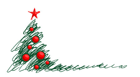 The symbol of green christmas tree.のイラスト素材