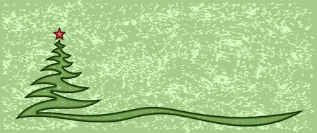 The symbol of green christmas tree.のイラスト素材