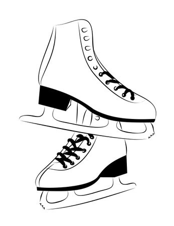 Sketch of the sports figured skates.のイラスト素材