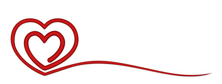 The symbol of stylized red hearts.のイラスト素材
