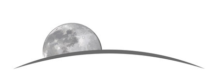 The gray moon globe symbol.のイラスト素材