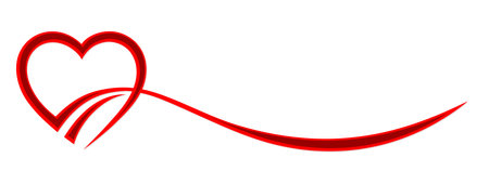 The symbol of a red stylized heart.のイラスト素材