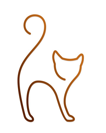The symbol of a stylized cat.のイラスト素材