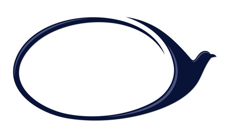 The round frame with stylized bird.のイラスト素材