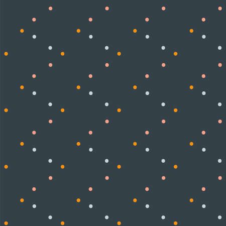 Dark blue seamless repeat pattern. Small dots in different colours on a dark blue background, vector illustration.のイラスト素材