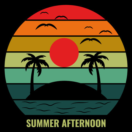 summer time T-shirt graphic design, vector illustration eps10 graphic designの写真素材