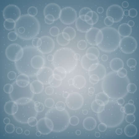 Bokeh on grey background. Neutral background with bubbles and sparkling particles. Design template for your artwork. Vector illustration.のイラスト素材