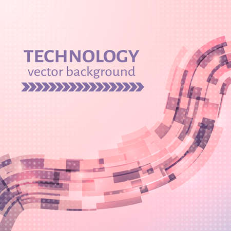 Pink and ultra violet technology abstract background. Easy to edit design template for your business projects. Vector illustration.のイラスト素材