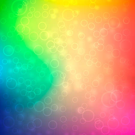 Rainbow colorful bokeh background. Summer vector illustration. Easy to edit design template for your artwork.のイラスト素材