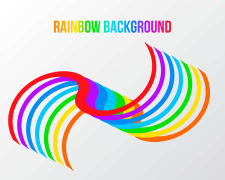Rainbow abstract lines image illustrationのイラスト素材