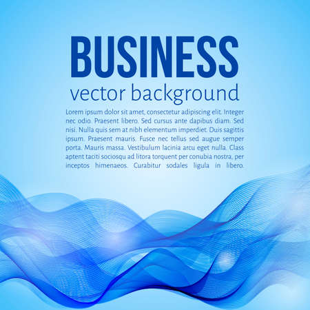 Bright blue moving wavy lines. Easy to edit design template for your projects and presentations.のイラスト素材