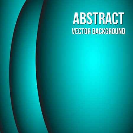 Mint green curve lines. Wavy abstract vector background. Easy to edit design template for your presentations.のイラスト素材