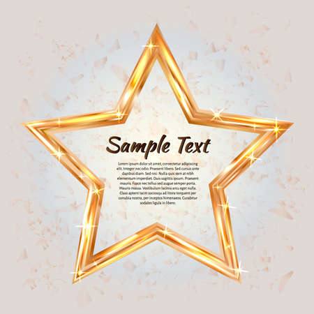 Bright golden star. Luxury gold vector illustration. Easy to edit template for your design projects, websites, banners, etc.のイラスト素材