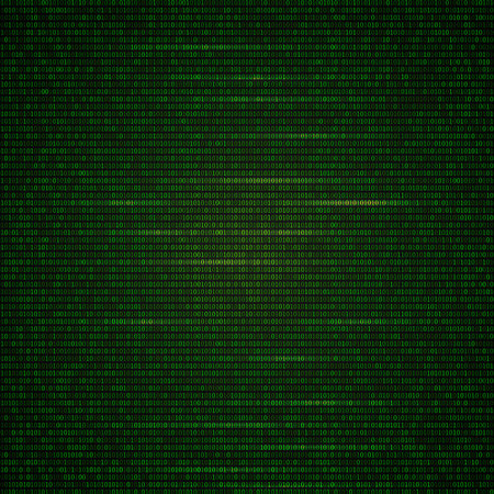 Binary code bright green background. Programming code. Big data concept. Digital technology vector illustration. Easy to edit vector template for your design projects.のイラスト素材