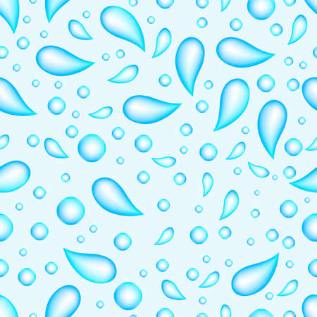 Water drops seamless pattern. Transparent water splashes vector background.のイラスト素材