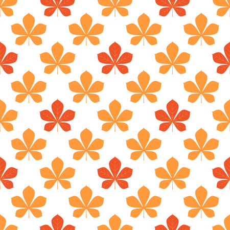 Fall leaves seamless pattern. Autumn vector background for fabric, clothes, scrapbooking, wrapping paper, etc.のイラスト素材