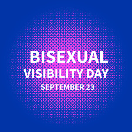 Bisexuality Day or Bisexual Visibility Day typography poster. LGBT community event celebrate on September 23. Vector template for banners, signs, logo design, card, etc.のイラスト素材