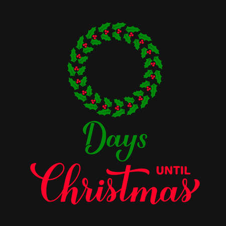 Days until Christmas sign. Christmas Countdown template. Vector illustration.のイラスト素材