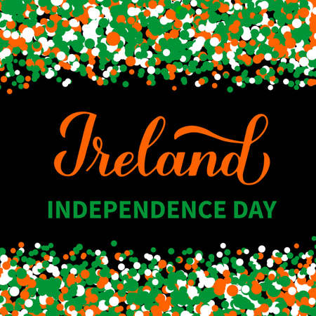 Ireland Independence Day typography poster. Holiday celebration on April 24. Vector template for banner, postcard, flyer, etc.のイラスト素材