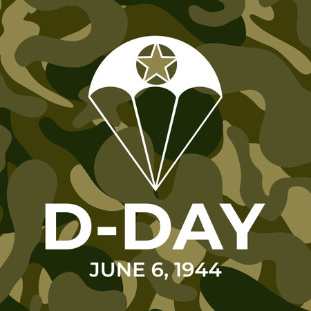 D day banner. Vector template for typography poster, flyer, postcard, etc.のイラスト素材