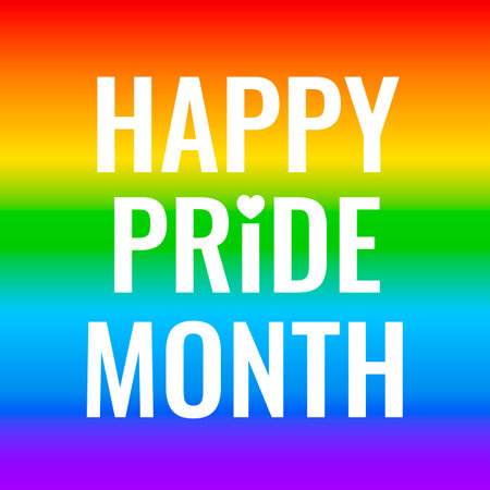 LGBT pride month banner. Annual LGBTQIA community event. Gay Pride Rainbow Flag. Vector template for banner, poster, flyer, etc.のイラスト素材