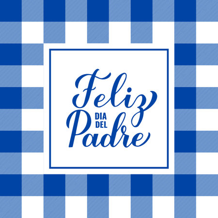 Happy Fathers Day card in Spanish. Vector template for typography poster, banner, flyer, postcard, etcのイラスト素材