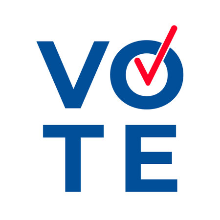 Vote. Presidential election typography poster. USA patriotic sign. Vector template for banner, sticker, flyer, etcのイラスト素材