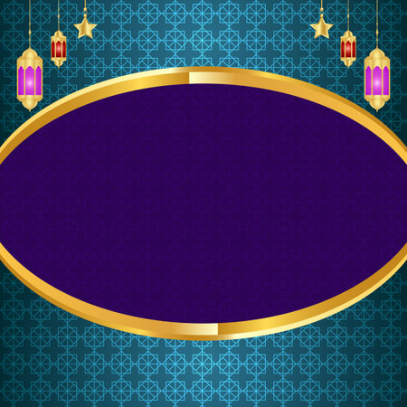 Arabesque pattern ramadan ramazan with ramadhan lantern ornamental islamic background eid mubarakのイラスト素材
