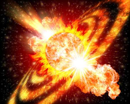 solar flareの写真素材