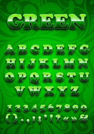 green lettersのイラスト素材