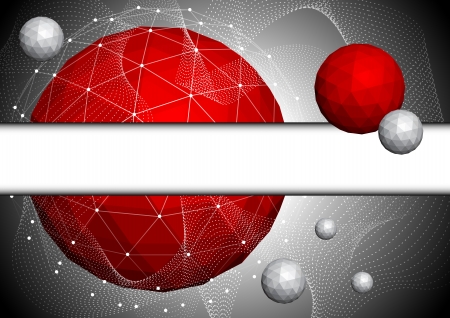 Background with polygonal sphereのイラスト素材