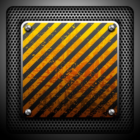 Industrial background with warning stripesのイラスト素材