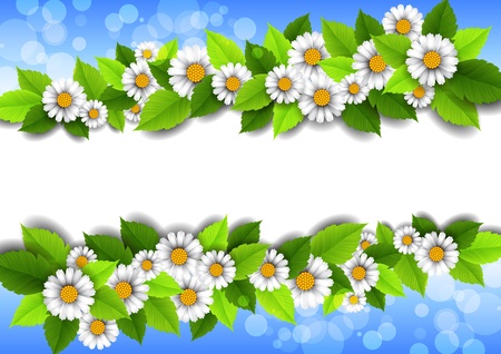 background with flowers and place for textのイラスト素材