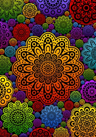 background with decorative flowersのイラスト素材