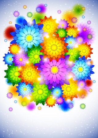 Background with abstract flowersのイラスト素材