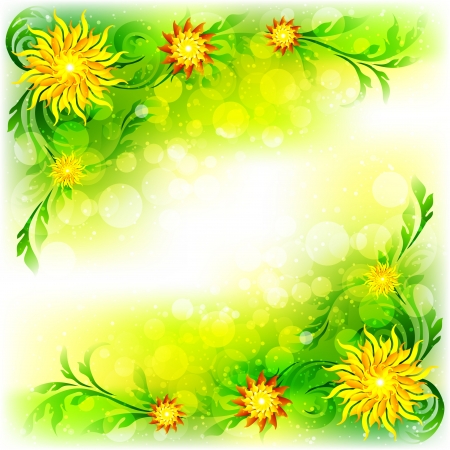 Abstract background with flowersのイラスト素材